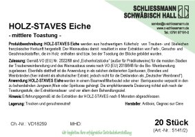 Eichenholz-Staves (20 Stück-Bündel) - 20 Stück-Bündel